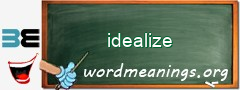 WordMeaning blackboard for idealize